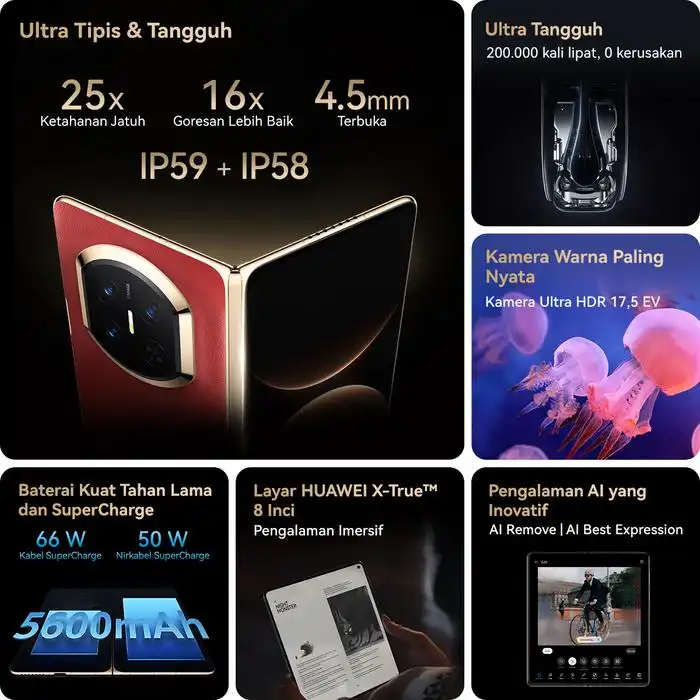 Huawei Huawei Mate X7 LTE 16/512GB - Garansi Resmi Harga Rp 26.999.000 Toko Medan