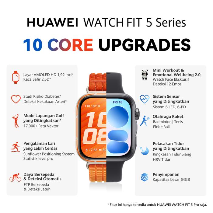 Huawei Huawei Watch Fit 5 Pro - SmartBand Smartwatch Harga Rp 3.699.000 Toko Medan