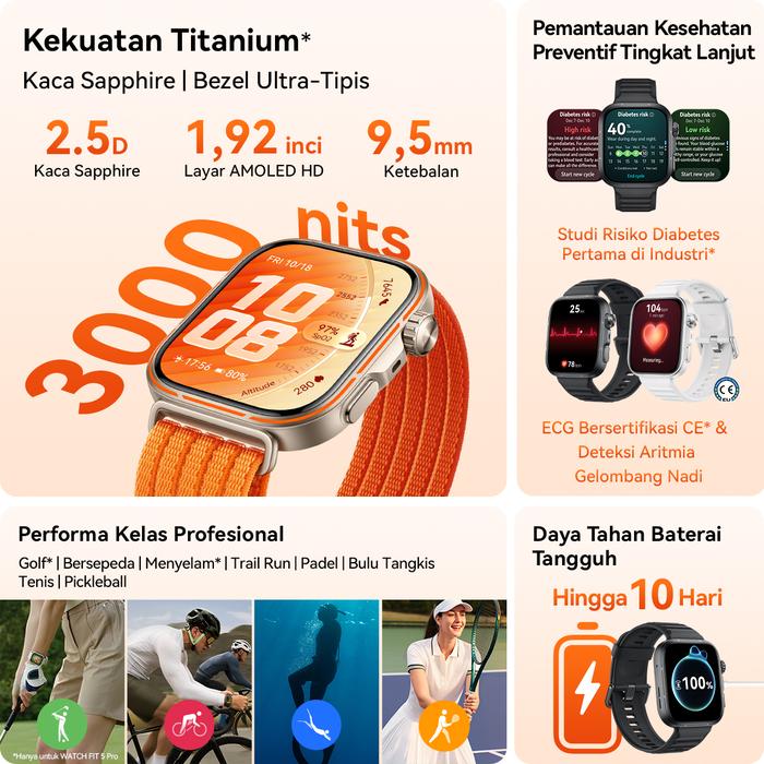 Huawei Huawei Watch Fit 5 Pro - SmartBand Smartwatch Harga Rp 3.699.000 Toko Medan