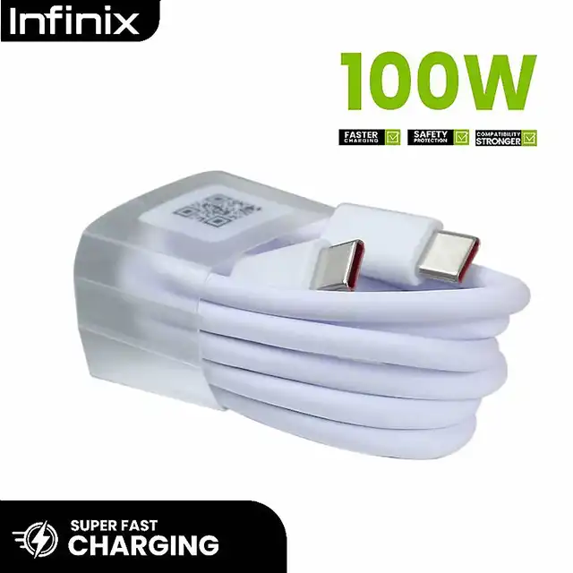 Infinix Infinix Charger Kit U100XEA - 100W Fast Charging Adaptor with Cable Harga Rp 37.000 Toko Medan