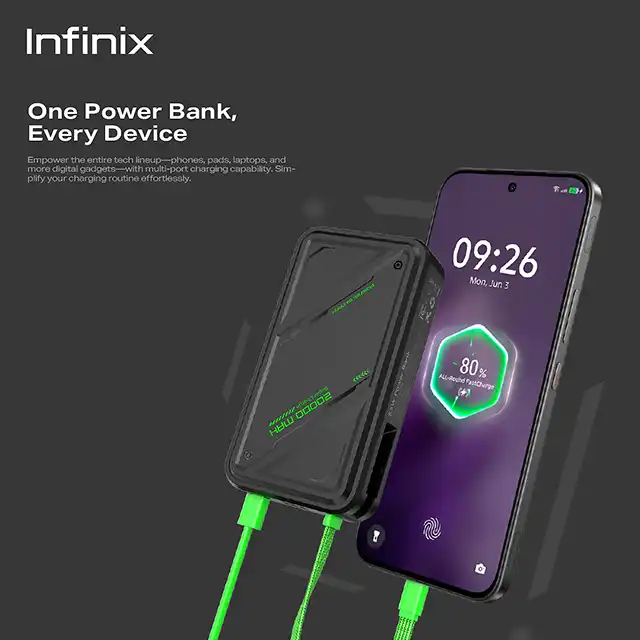infin Infinix GTPower - XP 20 GT | 20000mAh - 55W Max Charging - Upgraded AI-Powered Battery Management - Type C Red Harga...