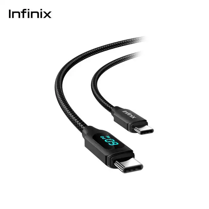 Infinix Kabel Data XDC73 - Type-C to C 1M - • Support digital display charging Watt - infinix-kabel-data-xdc73-type-c-to-c-1m-support-digital-display-charging-watt-1764148998-581.webp