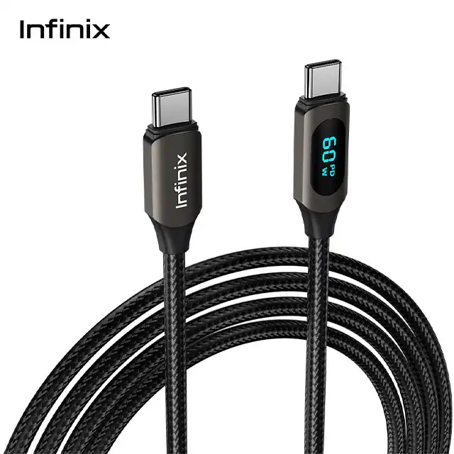 Infinix Kabel Data XDC73 - Type-C to C 1M - • Support digital display charging Watt - infinix-kabel-data-xdc73-type-c-to-c-1m-support-digital-display-charging-watt-1764148998-921.webp
