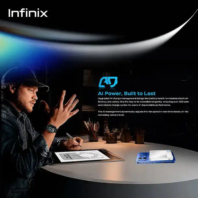 Infinix Infinix Power Bank Mag XP06 Pro - MagPower Turbo - Wireless Charging - 20W max - 5000mAh - Type C - Fan Cooling Sy...