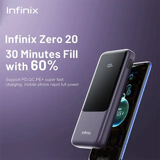 Infinix Infinix Power Bank XP07 | 10000mAh Two Way Super Fast Charging Type-C & Lightning Harga Rp 209.000 Toko Medan