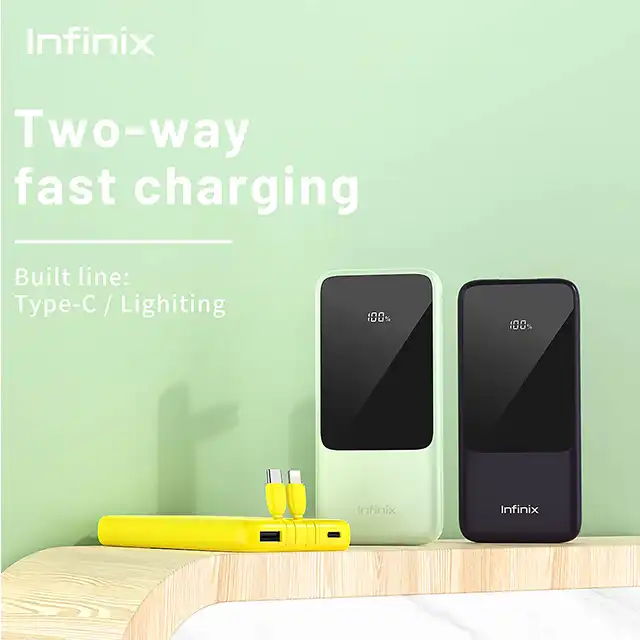 Infinix Infinix Power Bank XP07 | 10000mAh Two Way Super Fast Charging Type-C & Lightning Harga Rp 209.000 Toko Medan