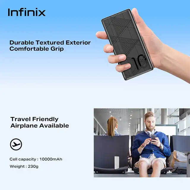 Infinix Infinix Power Bank XP10 | 10000mAh Two Way Super Fast Charging Type-C Harga Rp 149.000 Toko Medan