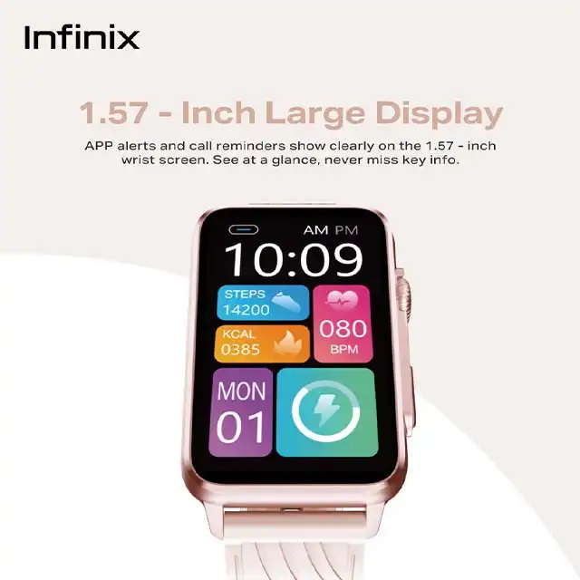 Infinix Infinix Smart Watch XBAND - XW4B - 1.57 Inch Full Touch HD - Battery 230 mAh - IP68 Harga Rp 369.000 Toko Medan