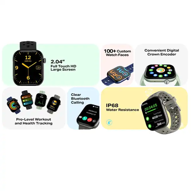 Infinix Smart XWATCH H4-XW4L - 2.04 Inch TFT - Water Resistance IP68 - Battery 300 mAh - infinix-smart-xwatch-h4-xw4l-1759216623-168.webp