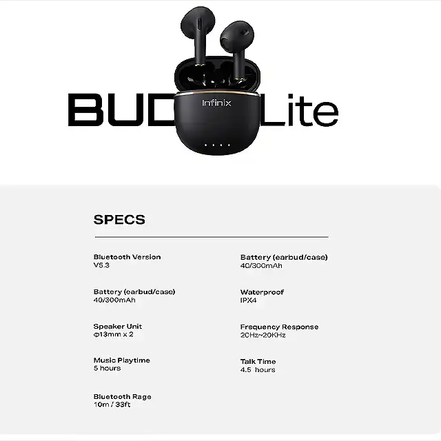 Infinix Infinix TWS XE23 - Buds Lite True Wireless Stereo Harga Rp 139.000 Toko Medan