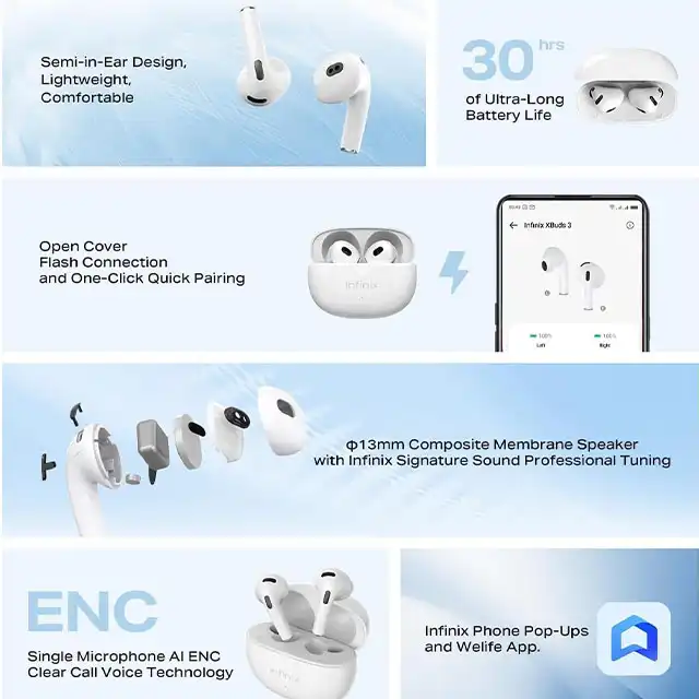 Infinix TWS XE31 - Xbuds 3 - 30 Hours Long Play time - AI ENC Clear Call - infinix-tws-xe31-xbuds-3-30-hours-long-play-time-ai-enc-clear-call-1764128972-945.webp