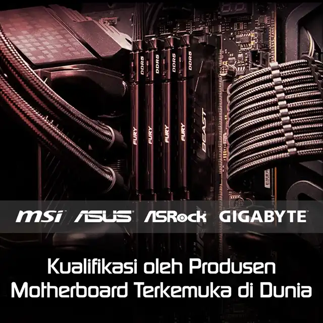 Kingston Memory DDR5 5200MHz Fury Beast CL40 for PC - 16GB - kingston-memory-ddr5-5200mhz-fury-beast-cl40-for-pc-1759114123-844.webp