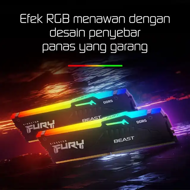 Kingston Memory DDR5 5600MHz Fury Beast RGB Dual Kit for PC - 32GB (2x16GB) - kingston-memory-ddr5-5600mhz-fury-beast-rgb-dual-kit-for-pc-1759112883-684.webp