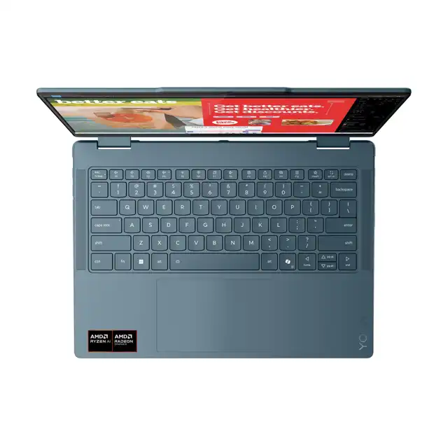 Lenovo Yoga 7 2-in-1 14AKP10 - 83JR003CID /AMD Ryzen AI 7-350/32GB/1TB SSD/AMD Radeon Graphics/14" 2.8K OLED Touch/Win 11 Home+OH24/Tidal Teal/3Y - lenovo-yoga-7-2-in-1-14akp10-83jr003cid-amd-ryzen-ai-7-35032gb1tb-ssdamd-radeon--1758498644-214.webp