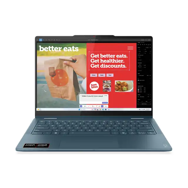 Lenovo Yoga 7 2-in-1 14AKP10 - 83JR003CID /AMD Ryzen AI 7-350/32GB/1TB SSD/AMD Radeon Graphics/14" 2.8K OLED Touch/Win 11 Home+OH24/Tidal Teal/3Y - lenovo-yoga-7-2-in-1-14akp10-83jr003cid-amd-ryzen-ai-7-35032gb1tb-ssdamd-radeon--1758498644-377.webp