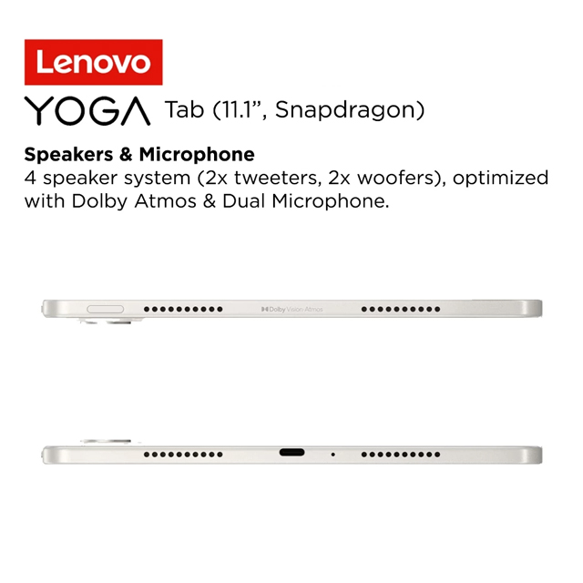 Lenovo Lenovo Yoga Tab - ZAG60275ID /Qualcomm Snapdragon 8/12GB/256GB/Qualcomm Adreno/11.1" 3.2K Touch/Android 15/Seashell...