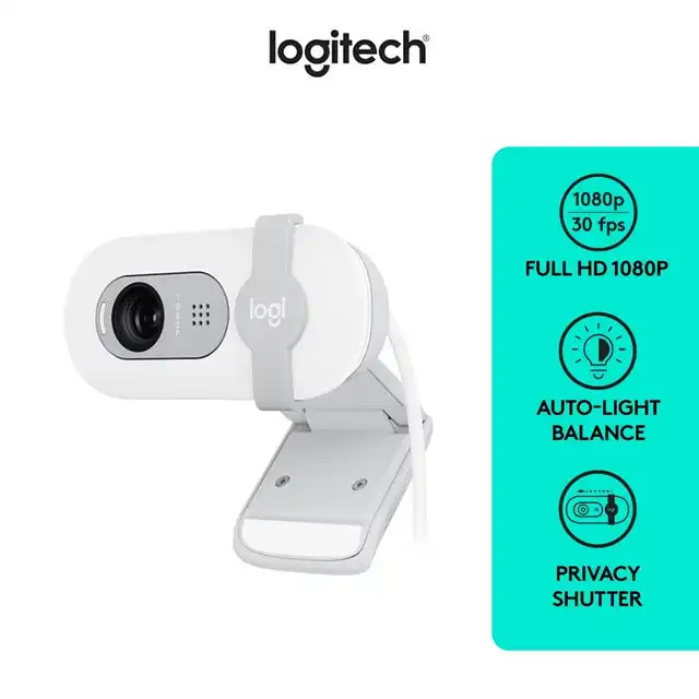 Logitech Brio 100 Webcam Full HD, Built in Mic, Auto-Light Balance, Privacy Shutter - logitech-brio-100-webcam-full-hd-built-in-mic-auto-light-balance-privacy-shutter-1759389509-114.webp