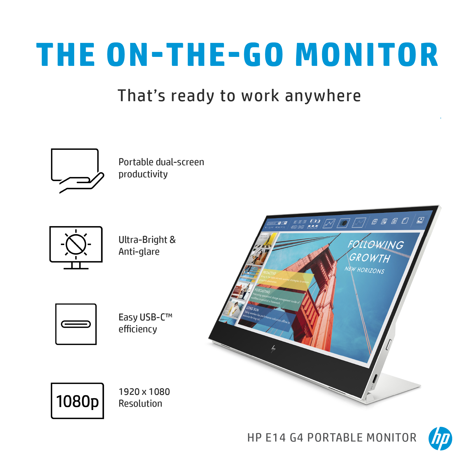 HP Monitor HP E14 G4 14 inch Portable Harga Rp 5.000.000 Toko Medan