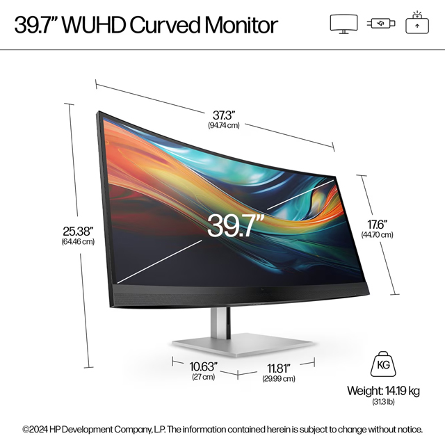 HP Monitor HP Series 7 Pro 39.7 inch 5K2K Conferencing - 740pm Harga Rp 27.499.000 Toko Medan