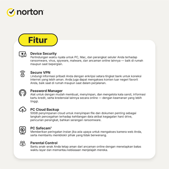 Norton Norton 360 Deluxe 3 Device 1 Year Harga Rp 349.000 Toko Medan