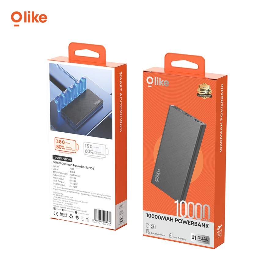 Olike P102 Powerbank 10000mAh Dual Input & Output Travel Friendly - olike-p102-powerbank-10000mah-dual-input-output-travel-friendly-1762743173-739.jpg