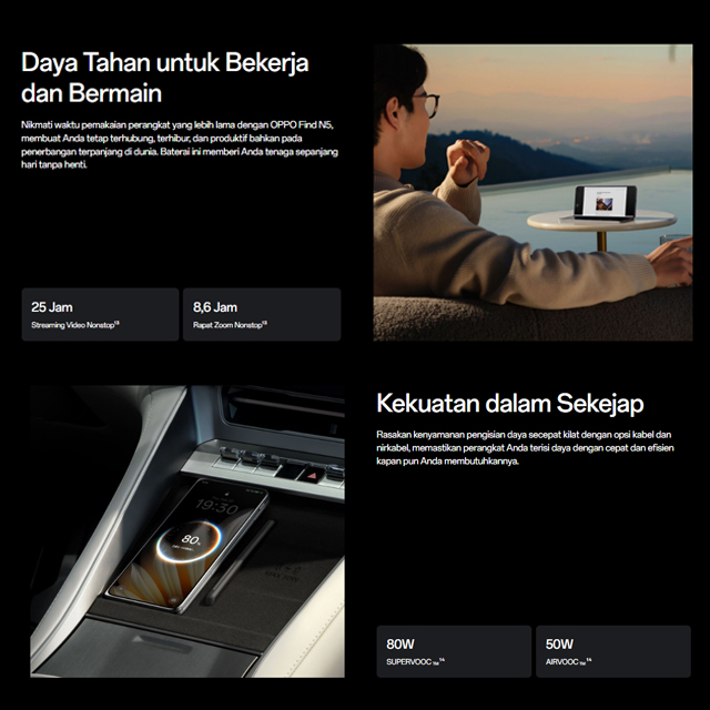 OPPO OPPO Find N5 16/512GB - Garansi Resmi Harga Rp 27.999.000 Toko Medan