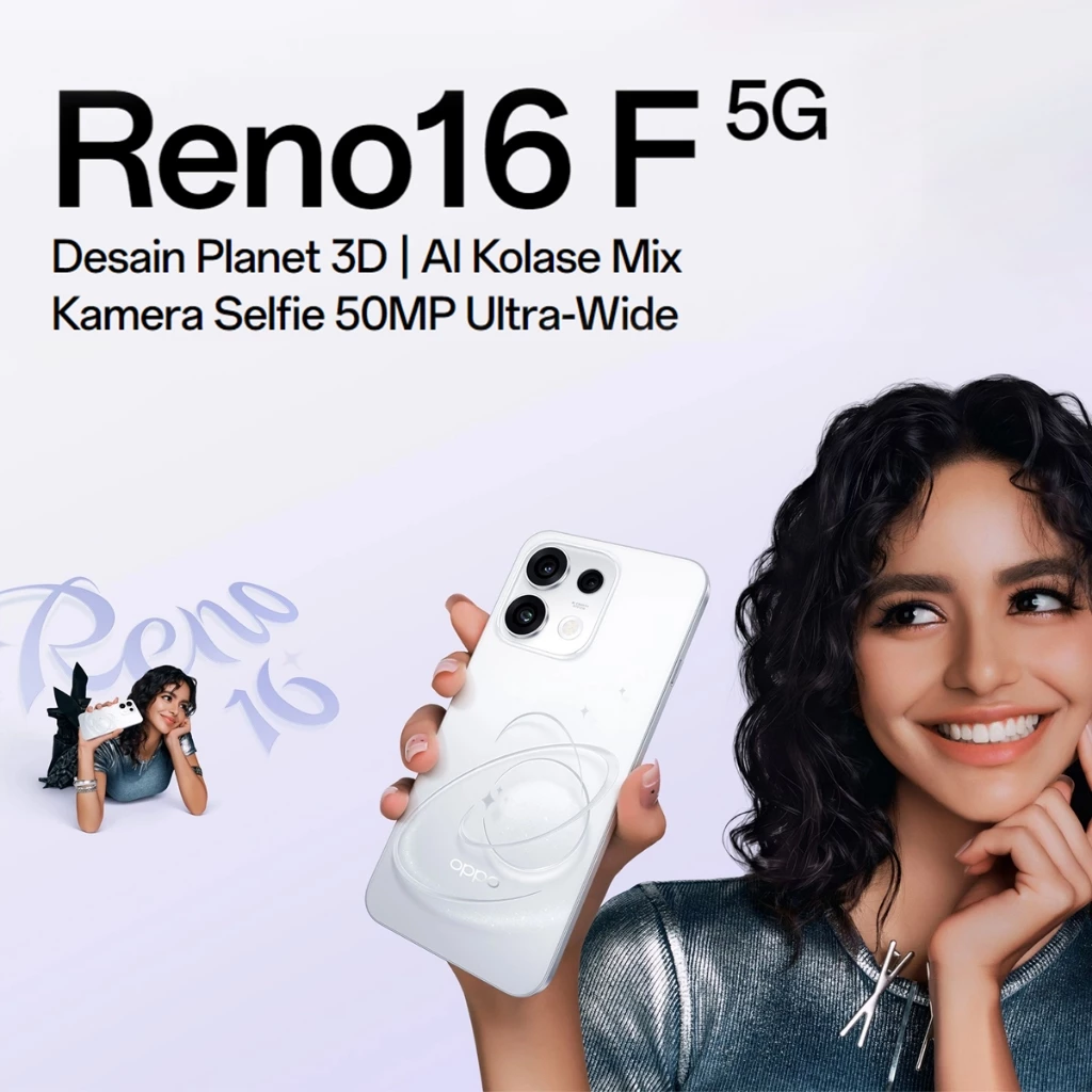 OPPO OPPO Reno16 F 5G 8/128GB | 8/256GB - Garansi Resmi Harga Rp 7.999.000 Toko Medan