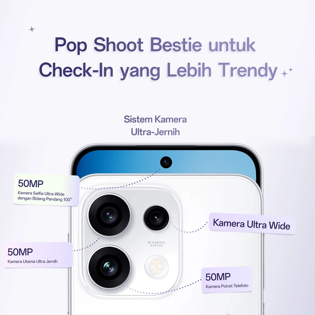 OPPO OPPO Reno16 F 5G 8/128GB | 8/256GB - Garansi Resmi Harga Rp 7.999.000 Toko Medan
