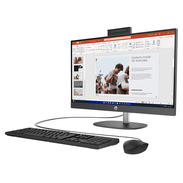 HP PC HP AIO ProOne 240 G10 - B91FKAT /Intel Core i5-1334U/8GB/512GB SSD/Intel Iris Xe Graphics/23.8" FHD/Win 11 Home/Blac...