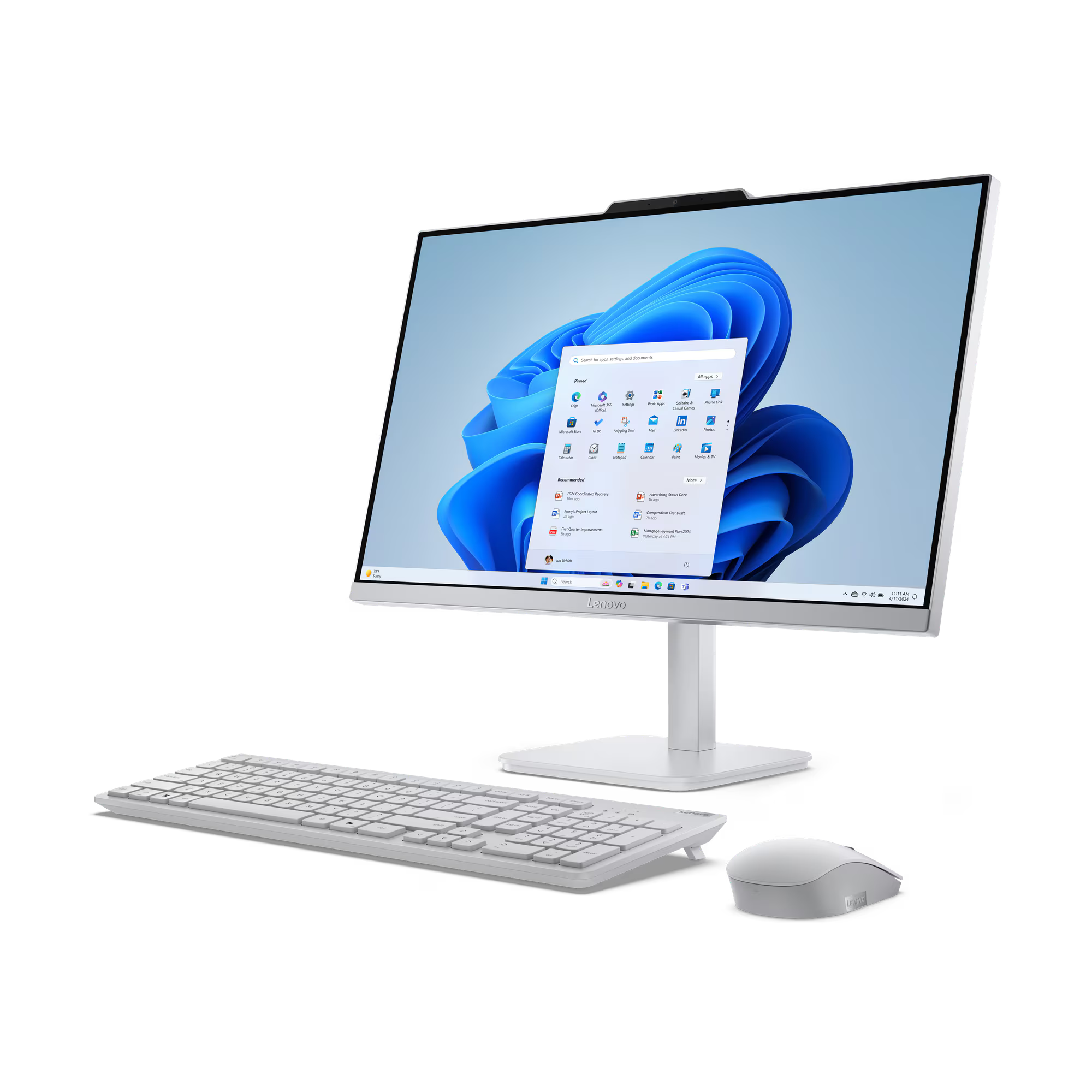 Lenovo PC Lenovo AIO A100 - F0JN0010ID /Intel N100/8GB/512GB SSD/Intel UHD Graphics/23.8" FHD IPS/Win 11 Home/Cloud Grey/1...