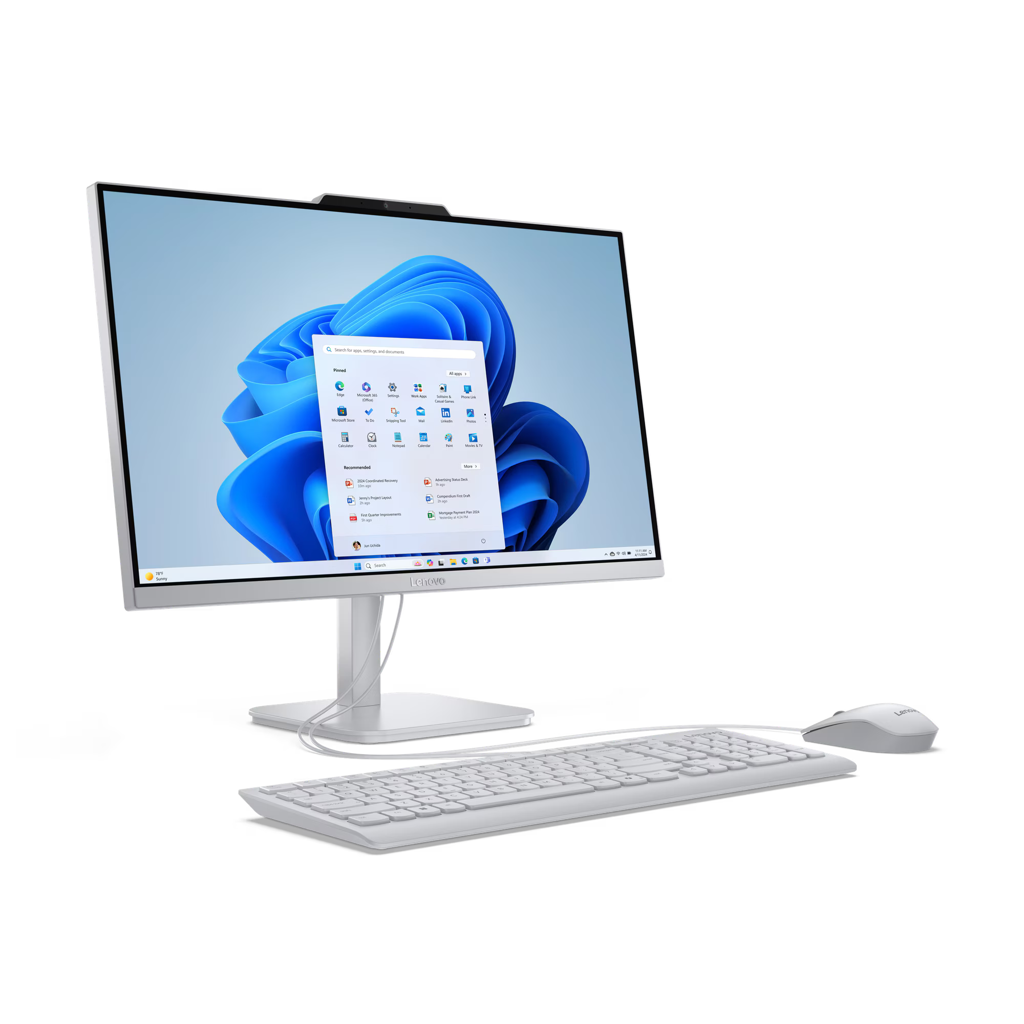 Lenovo PC Lenovo AIO A100 - F0JN0011ID /Intel N100/8GB/512GB SSD/Intel UHD Graphics/23.8" FHD IPS/Win 11 Home+OH24+M365/Cl...