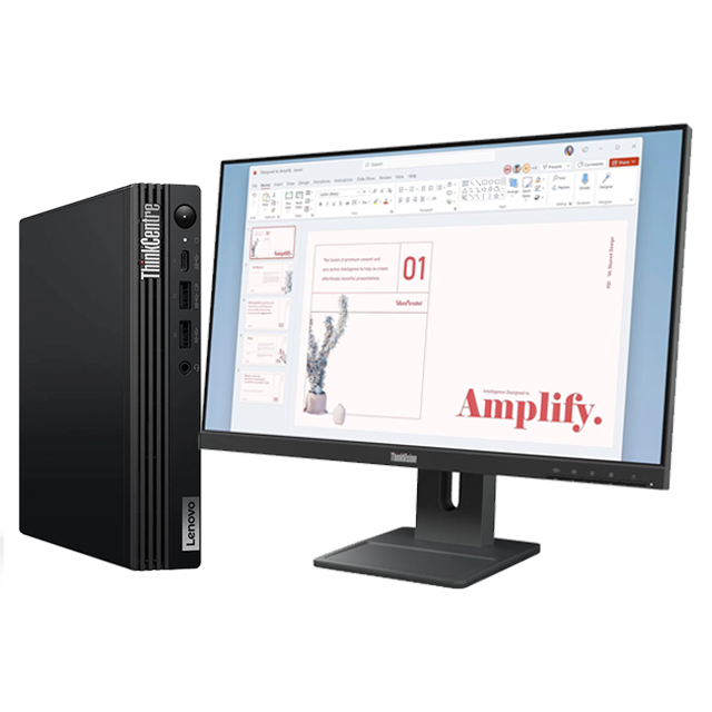 Lenovo PC Lenovo ThinkCentre M70q Gen 5 /Intel Core i5-14500T/16GB/256GB SSD/Intel UHD Graphics/23.8" FHD/Windows 11 Pro/B...