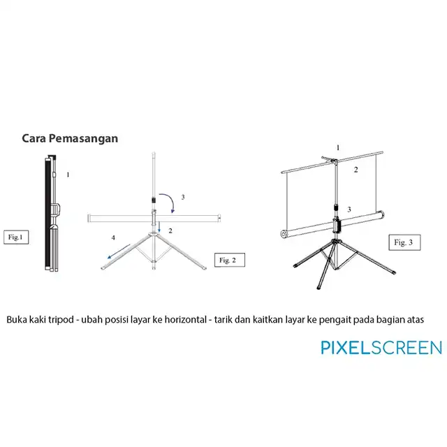 Pixel Pixel Layar Screen Projector Tripod 70 Inch Harga Rp 1.140.000 Toko Medan