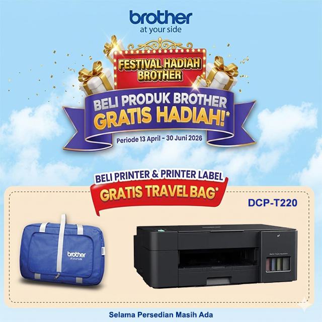 Brother Brother Printer Ink Tank DCP-T220 A4 - All In One (Print, Scan, Copy) Harga Rp 2.000.000 Toko Medan