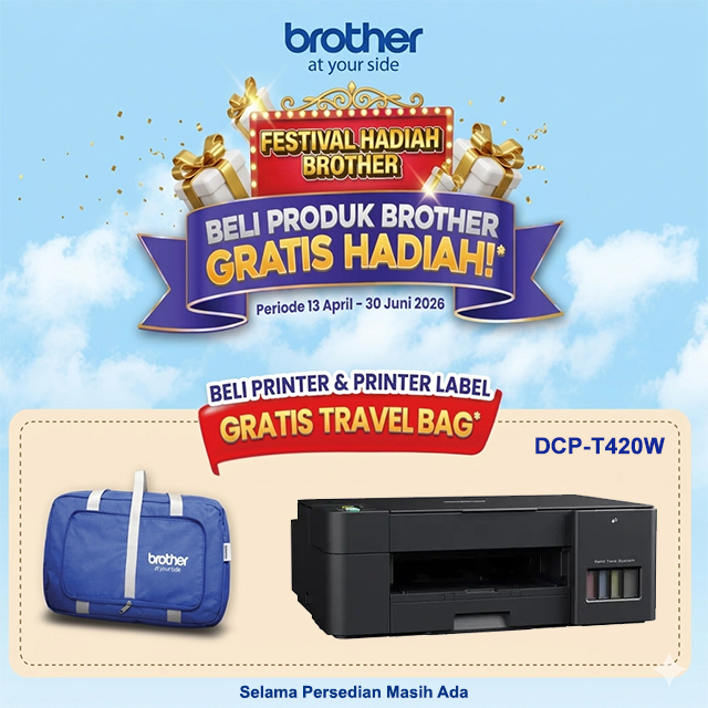Brother Brother Printer Ink Tank DCP-T420W A4 WiFi - All In One (Print, Scan, Copy) Harga Rp 2.100.000 Toko Medan