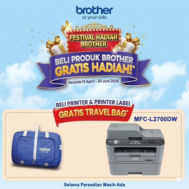 Brother Brother Printer Mono Laser MFC-L2700DW A4 WiFi - All In One (Print, Scan, Copy, Fax) Harga Rp 3.650.000 Toko Medan