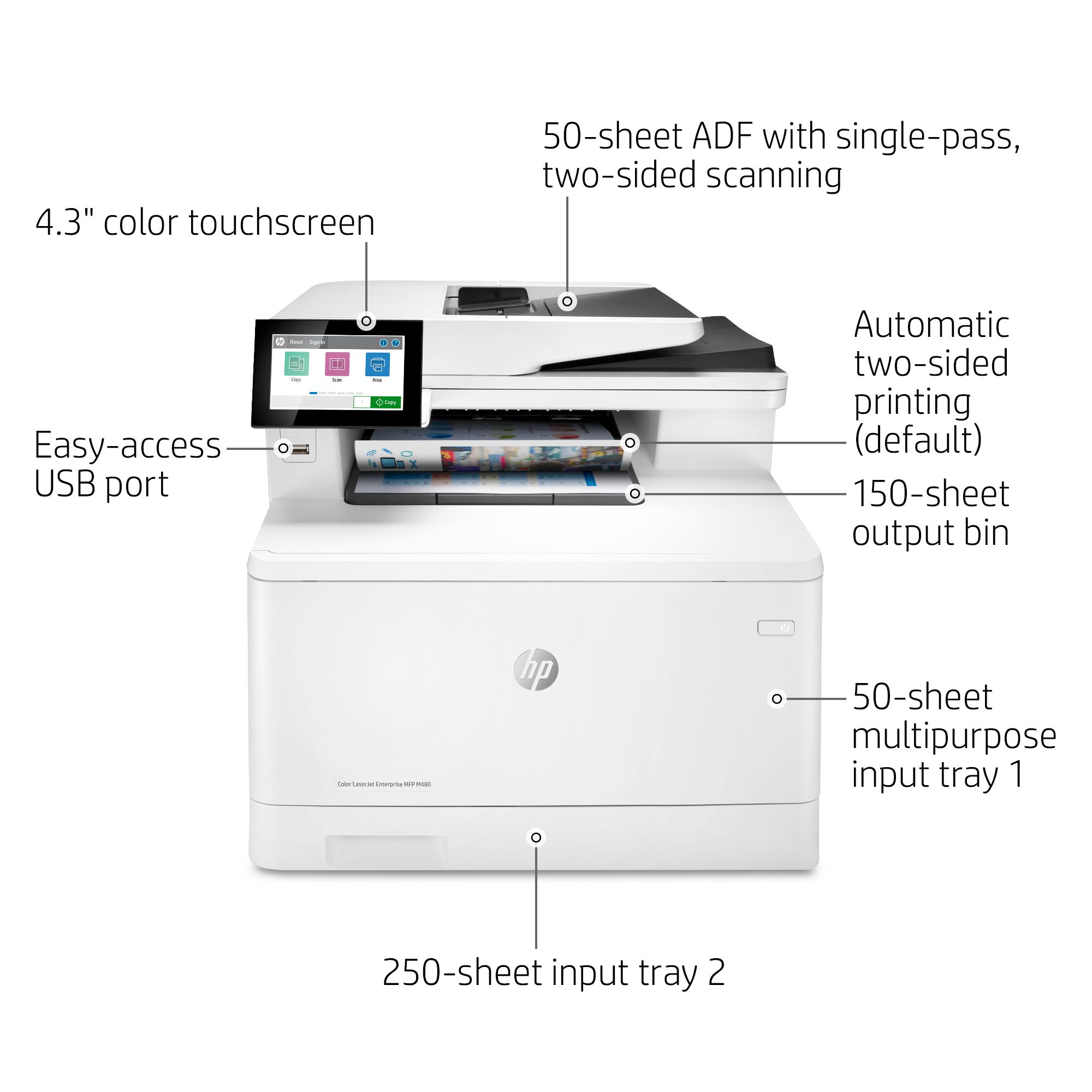 HP Printer HP Color LaserJet Enterprise M480f Multi function Harga Rp 15.650.000 Toko Medan