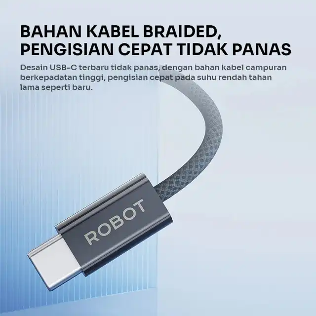 Robot Kabel Data RCC60W Type C to C 60W Fast Charging - robot-kabel-data-rcc60w-type-c-to-c-60w-fast-charging-1759477979-583.webp