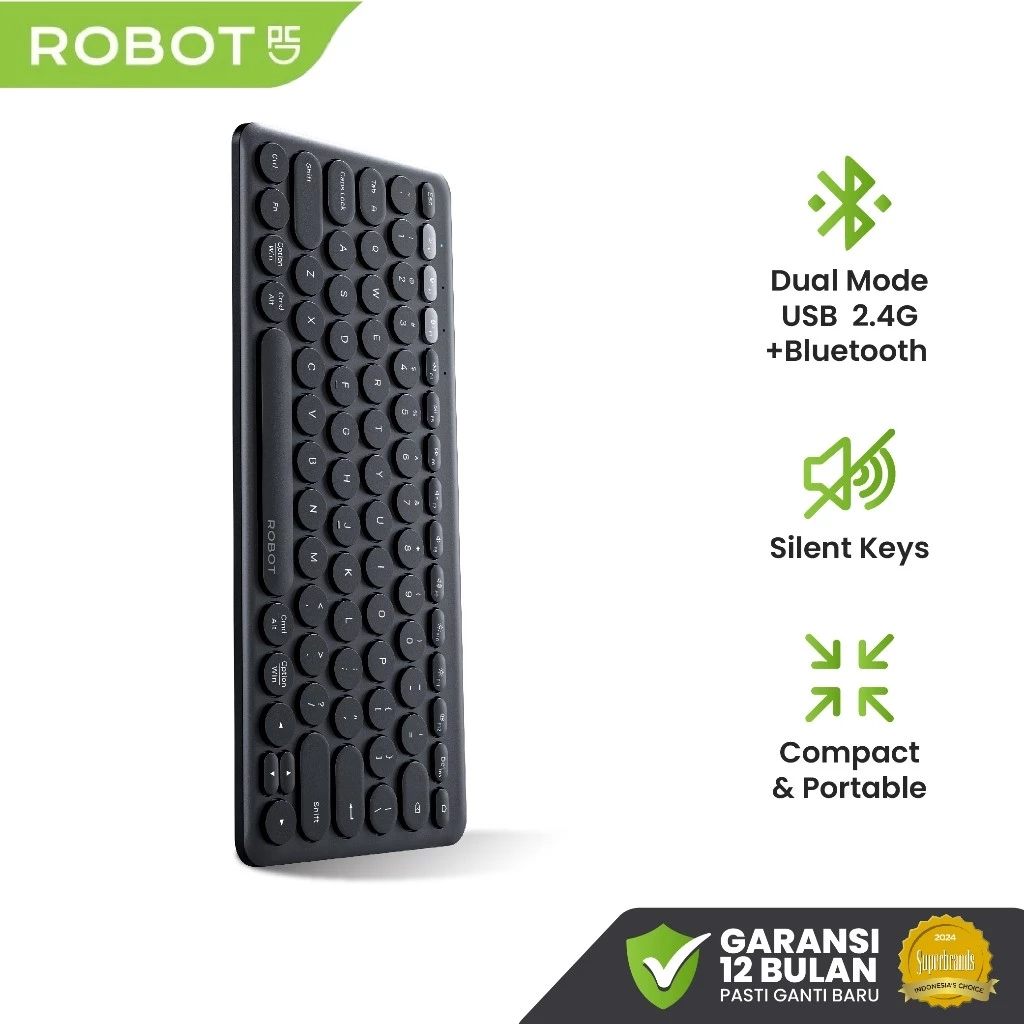 Robot Robot Keyboard KB40 Wireless Bluetooth Portable Easy Switch Multi-Device Blue Harga Rp 319.000 Toko Medan
