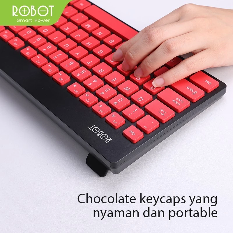 Robot Robot Keyboard & Mouse KM3000 Wireless Combo Portable Harga Rp 219.000 Toko Medan