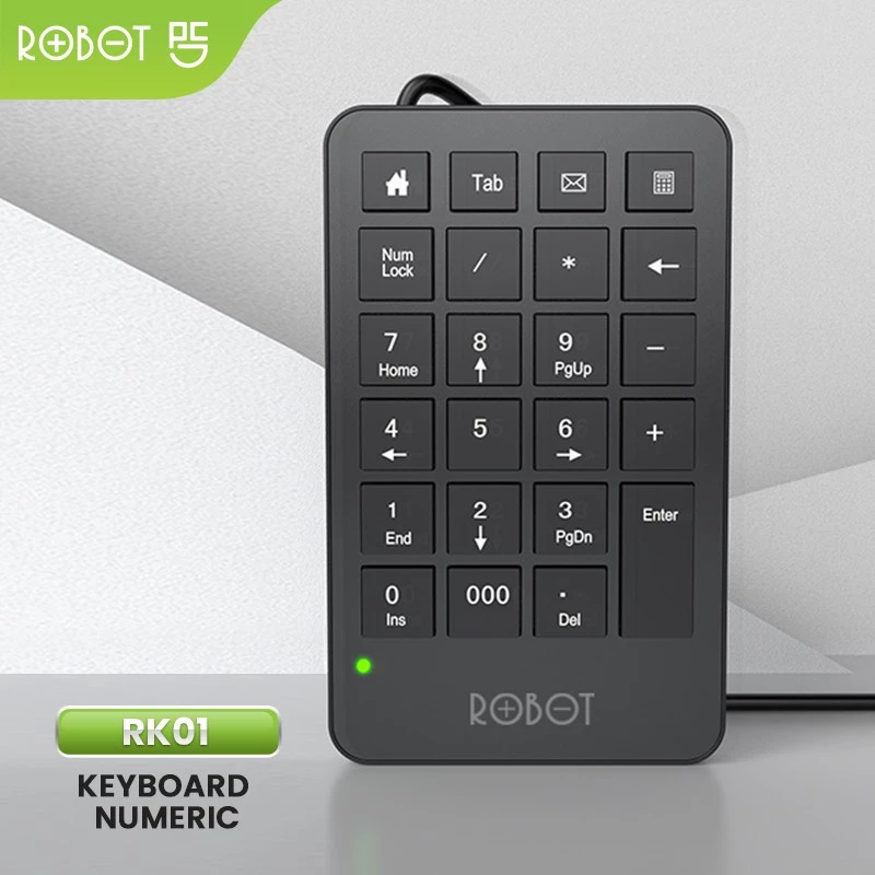 Robot Robot Keyboard RK01 Wired Numeric Black Black Harga Rp 65.000 Toko Medan