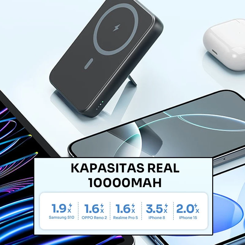 Robot Robot Powerbank RT15 Magnetic Magsafe 20W Fast Charging 10000mAh Harga Rp 315.000 Toko Medan