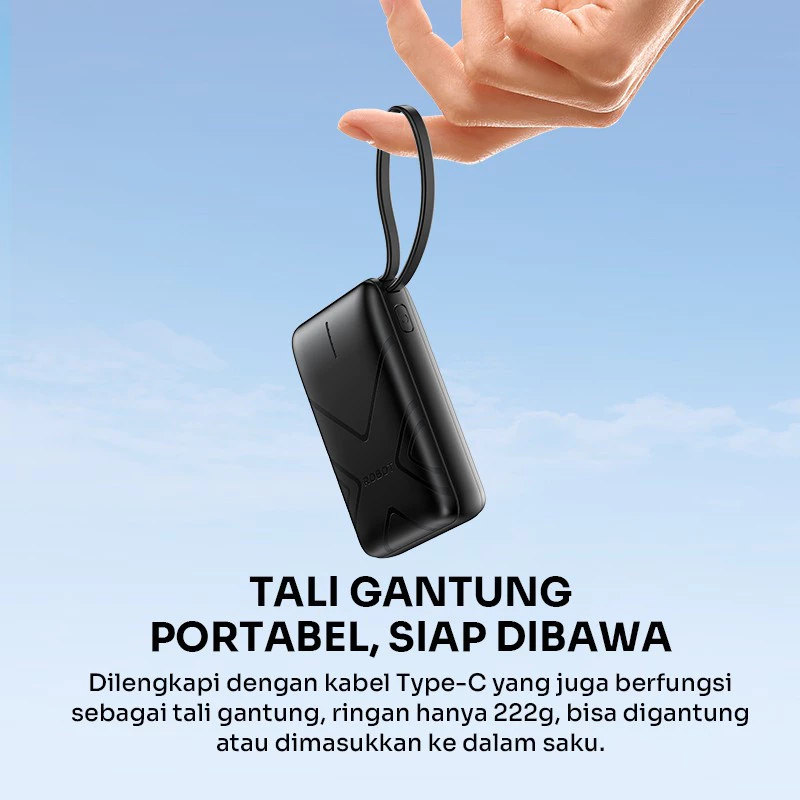 Robot Robot Powerbank RT17 10000mAh Built in Cable Smart Mini Portable Harga Rp 169.000 Toko Medan