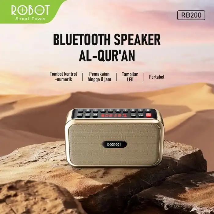 Robot Speaker RB200 Bluetooth Portable LED - robot-rb200-speaker-bluetooth-portable-led-1759451698-757.webp
