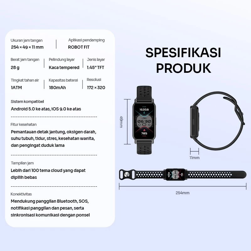 Robot Robot Smartwatch RBS1 Ceramic Body 1.45 Inch Waterproof Harga Rp 269.000 Toko Medan