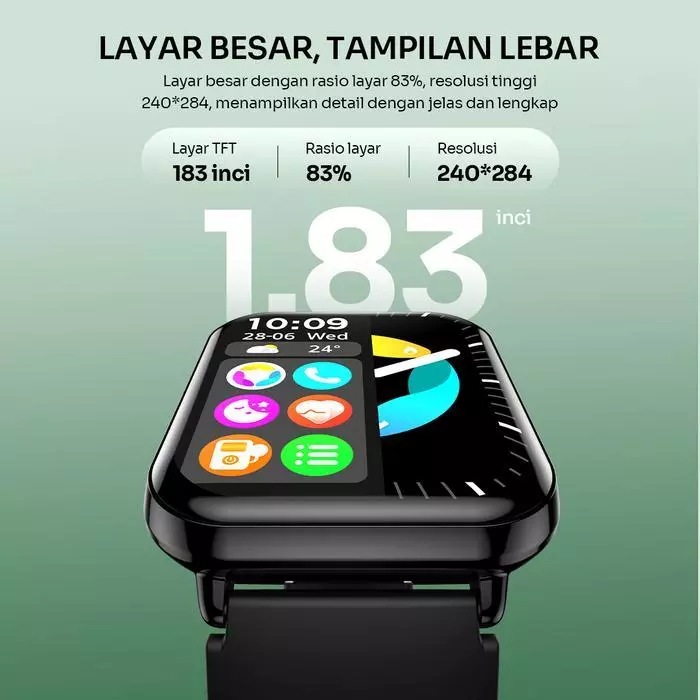 Robot Robot Smartwatch RWS2 Bluetooth 5.3 Muslim Friendly 1.83 Inch 100+ Sport Mode Blue Harga Rp 239.000 Toko Medan