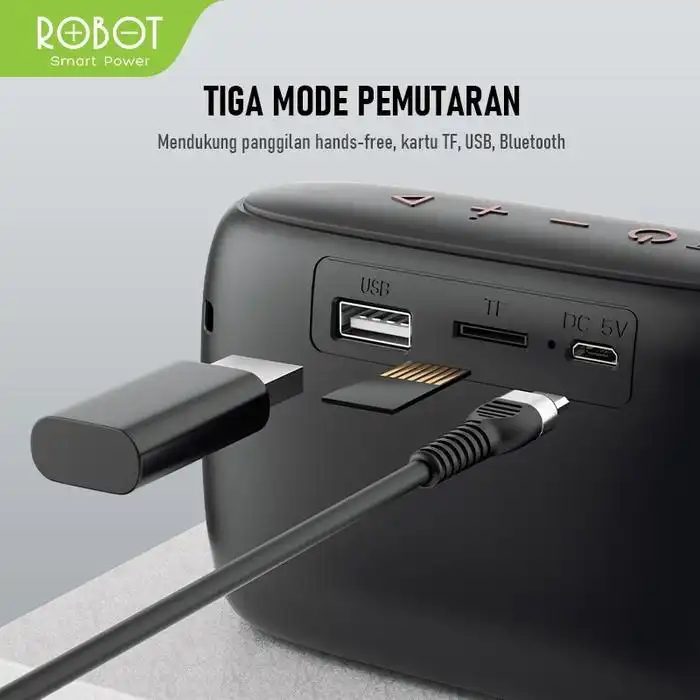 Robot Speaker RB110 Bluetooth 5W Mini Portable Black - robot-speaker-rb110-bluetooth-1759131726-143.webp