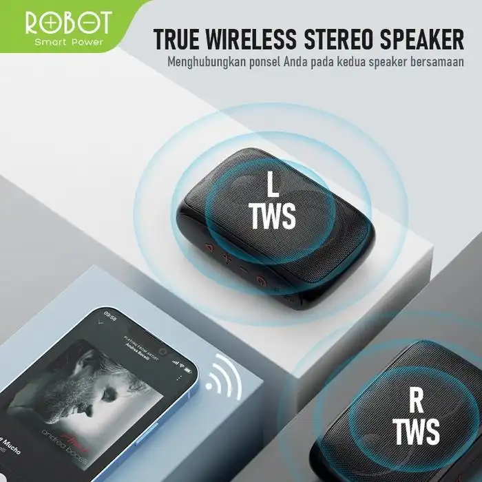 Robot Speaker RB110 Bluetooth 5W Mini Portable Black - robot-speaker-rb110-bluetooth-1759131726-677.webp