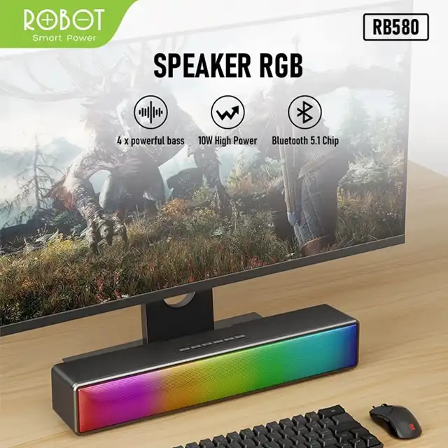 Robot Speaker RB580 Bluetooth Soundbar RGB Light - robot-speaker-rb580-bluetooth-soundbar-rgb-light-1759450411-980.webp