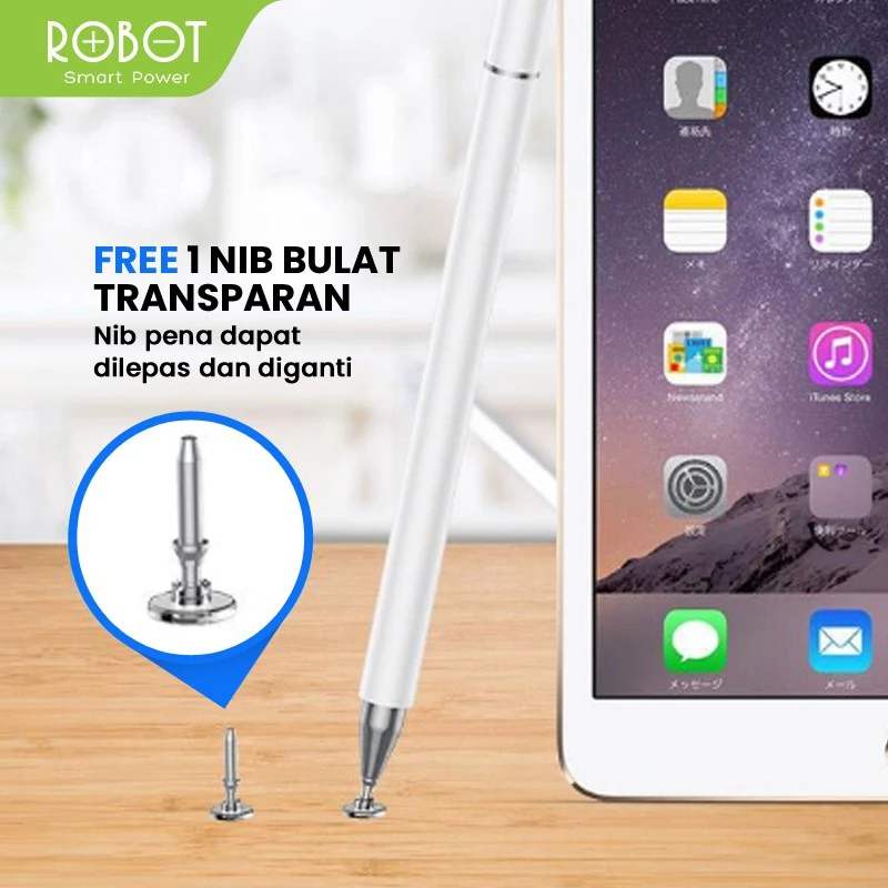 Robot Robot Stylus Pen RSP01 Universal 2in1 Capatitive for Mobile Tablet PC Harga Rp 69.000 Toko Medan